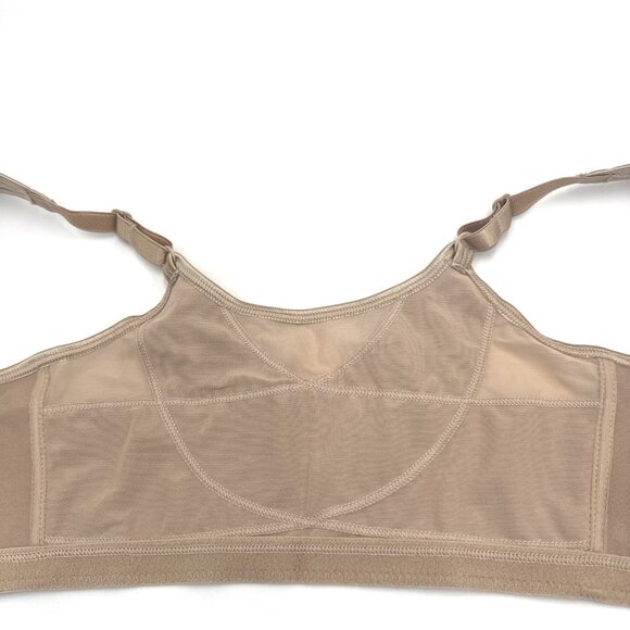 Playtex 18hr Wirefree Bra 38B Nude PowerSupport Front Close Smoothing E525 - Picture 8 of 15